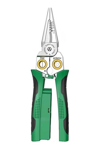 Ganzhoushop Tel Tel Sıyırma Pensesi Pense, Paslanmaz Özel Kesme İşlevli Elektrikçi Çok Çelik Arada 8'i 1 Pk