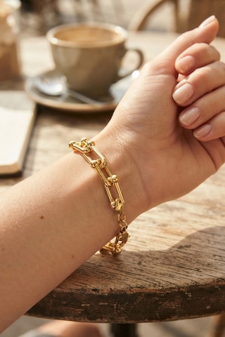 Gold Renk Pirinç Tifani Model Kadın Bileklik Çok Renkli