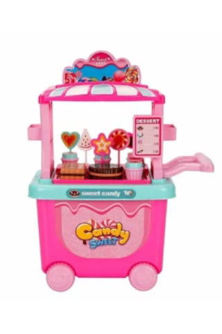 Tekerlekli Şeker Arabalı Dükkan Oyun Seti Sweet Candy Shop Şekerl