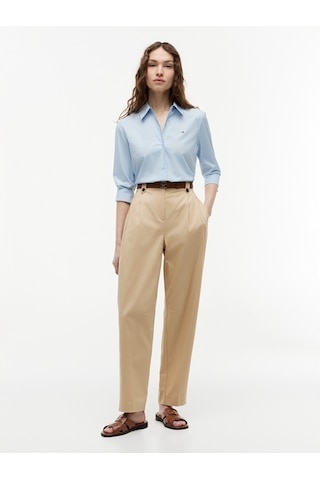 Tommy Hilfiger Ess Poplın Regular Shırt Kadın Mavi Gömlek - Ww0ww47169