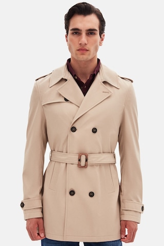Ds Damat Regular Fit Koyu Bej Apoletli Beli Kemerli Pardösü/trenckot 1hf08ort00013 918