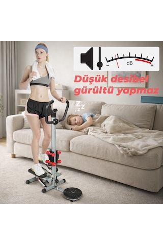 Dikey Eliptik Stepper Ev Egzersiz Aleti Dirençli İpli Vücut Destekli Gösterge Direnç Lastiği Hediye