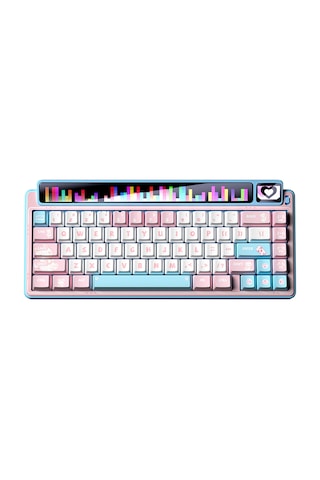 Leobog Amg65 Mekanik Gaming Oyuncu Klavyesi Led Matrix Ekranlı Silent Cotton Candy Switch Rgb Hot Swap Pembe