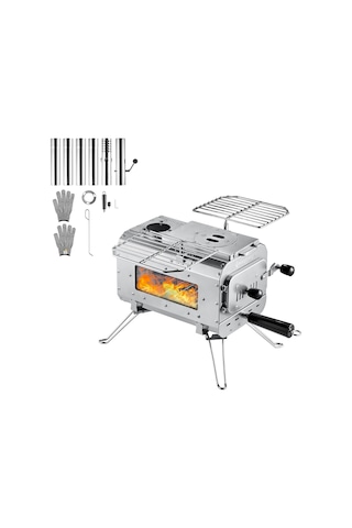 Kingcamp Surefire Stove M Bushcraft Premium Kamp Sobası Gümüş