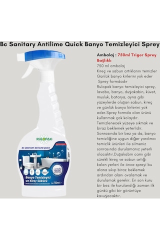 Rulopak Bc Sanitary Antilime Quick Banyo Temizleyici 750 ML