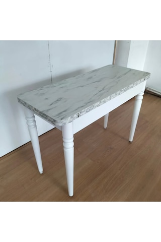 110 X 45 Katlanır Masa Mermer Desen