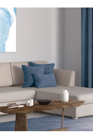 Br Perle Home Daily Series Derin Mavi Rengi Kırlent Yastık Kılıfı Derin Mavi