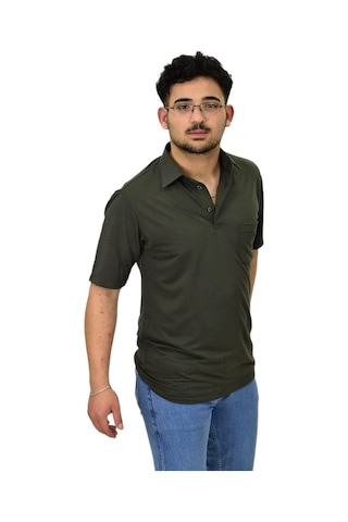 Raymons Erkek Büyük Beden Gömlek Yaka Tişört T6065 Bgl-st04540 Haki