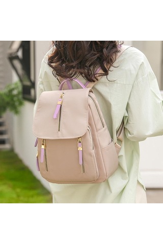 Ganzhoushop Moda Sırt Çantası Öğrenci Okul Çantası Çift Askılı Omuz Çantası Kız Seyahat Çantasıgri Çok Renkli