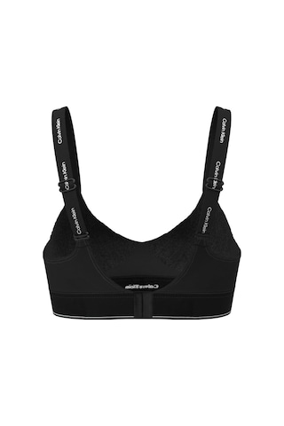 Calvin Klein Kadın Pamuklu Elastik Logo Desenli Bel Bantlı Siyah Büstiyer-13386 Siyah