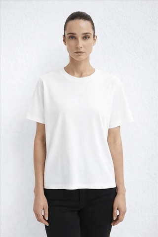 Fashion Friends Bisiklet Yaka Kadın Bluz 26y0194k1 Ekru