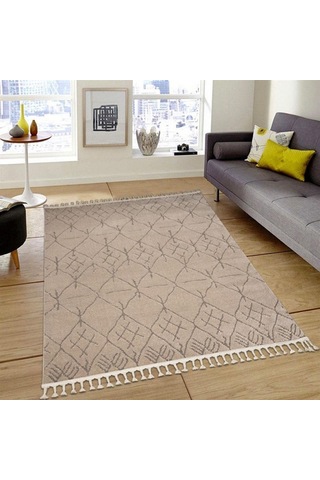 My Evilla Modern Dekoratif Vizon Bej Iskandinav Halı