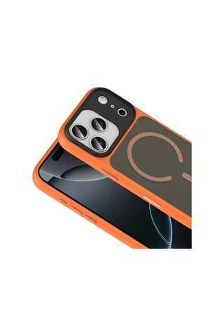 Lopard Apple Uyumlu iPhone 17 Pro Kılıf Mat Arka Yüzey Wireless Şarj Özellikli Flet Magsafe Kapak Telefon K