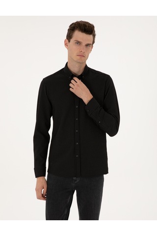 Pierre Cardin Erkek Siyah Gömlek Desenli 50311110-vr046 Siyah