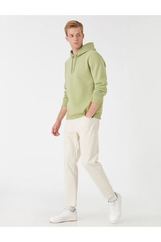 Koton Basic Kapşonlu Sweatshirt Yeşil 3sam70001mk Yeşil