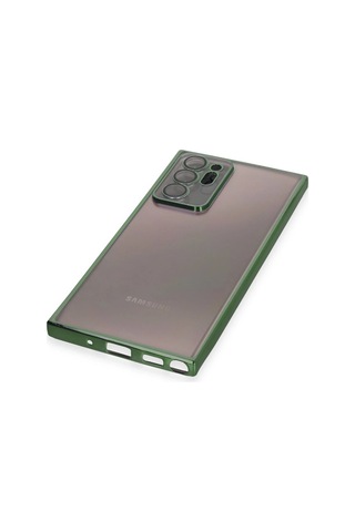 Cosmotex Newface Samsung Galaxy Note 20 Ultra Kılıf Razer Lensli Silikon - Yeşil