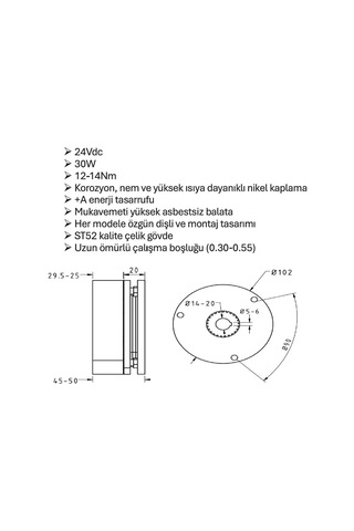 Eff-02 İstif Makinası Fren Sistemi Set