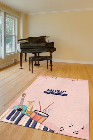 Homshtag Hayatım Müzik Art Müzik Halısı Müzik Sever Halısı Çok Renkli