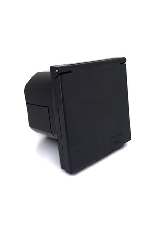 Shuıvan Dış Elektrik Besleme Prizi Kapaklı Emniyetli 16ah - Siyah-958