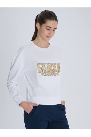 Fenerium Kadın Trıbun Fenerbahçe Varak Baskılı BEYAZ
