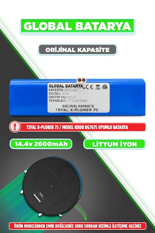 Tefal X-plorer 75 Batarya 2600mah Lityum İyon Pil