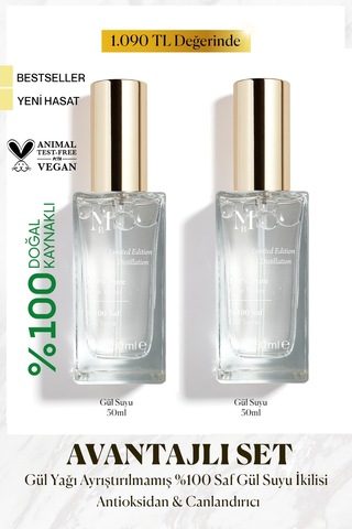 Limited Edition Saf Gül Suyu 50 Ml 2'li Set - 298028723