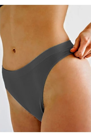 Mistirik Navelli Model Seamless String Kıl Dikişli Esnek Kumaşlı String Model Külot Koyu Gri Renk Koyu Gri