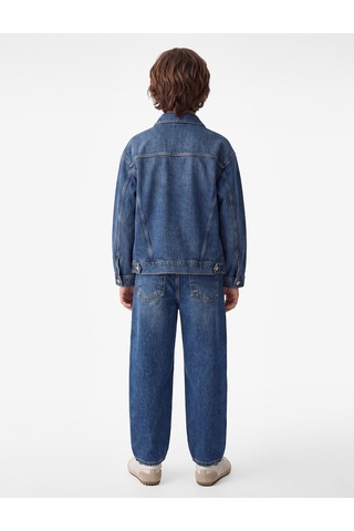 Koton Rahat Kesim Cep Detaylı Pamuklu Barrel Denim Pantolon Koyu İndigo 7wkb40019td
