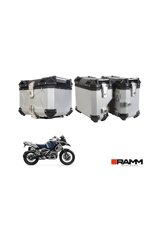 Bmw Motorrad 1200 Gs - 1200 Gs Adventure - 1250 Gs - 1250 Gs Adventure Alüminyum Üçlü Çanta Seti - Gümüş Gri