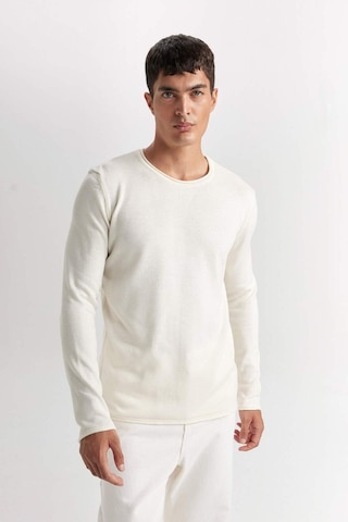 DeFacto Relax Fit Bisiklet Yaka Basic Düz Triko Kazak D3278AX24WNER139