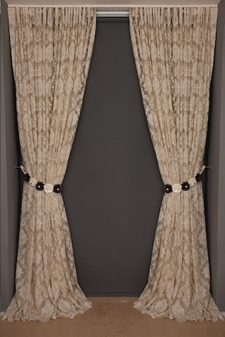 Damaks Vizon Hazır Dikilmiş Pileli Fon Perde 300x260 Cm