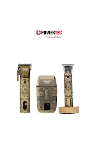 Powertec TR-8500 Saç Kesme Makinesi + TR-1818 Sakal Ense Çizim Makinesi + TR-950 Günlük Sakal Tıraş Makinesi