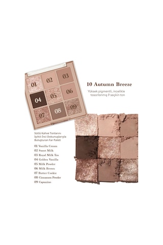 Dasique Mat Ve Işıltılı Renk Seçenekleri Sunan Far Paleti Shadow Palette 10 Autumn Breeze 10 Autumn Breeze
