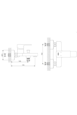 Newarc 241511B Drop Banyo Bataryası Mat Siyah