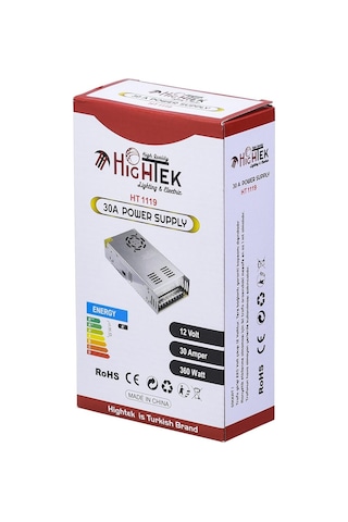 Hightek 12v 30a Smps Metal Kasa Adaptör Ht-1119