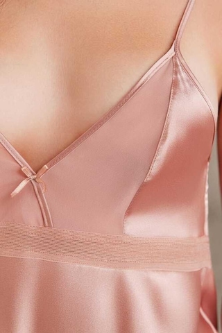 Pierre Cardin Kadın 7025 Saten Dörtlü Gelin Çeyiz Set Brandy Çok renkli