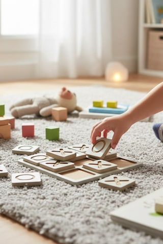 Ahşap Tic Tac Toe Oyunu Dekoratif, Eğlenceli Ve Eğitici Masa Oyunu