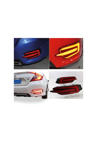 Honda Civic Fc5 Arka Sis Lambası Ledi 3 Çizgi E Dizayn