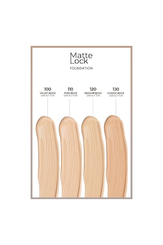 Note Matte Lock Foundation 120 Medium Beige Spf 50 Yoğun Kapatıcı Mat Bitişli Fondöten