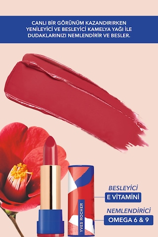 Yves Rocher Ultra Nemlendirici Yoğun Renkli Saten Ruj-15. Nar Çiçeği-3.8g-80865 15 Nar Çiçeği