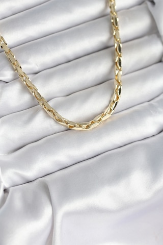 Pirinç Gold Renk 60 Cm Zincir Kadın Kolye Çok Renkli