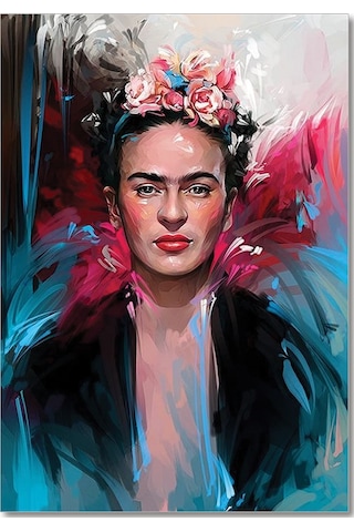 Cakasepetim Frida Kahlo Elmas Mozaik Çizim Ahşap Mdf Tablo