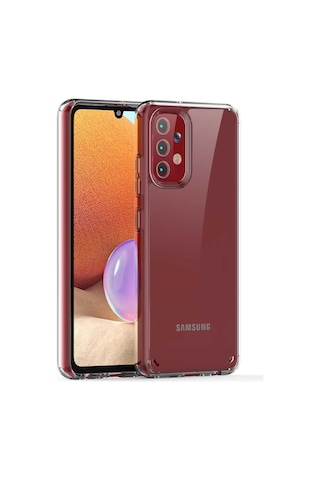 Galaxy A32 4G Kılıf Zore Coss Şeffaf Sert Silikon Kılıf Renksiz