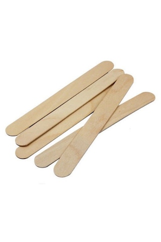 Abeslang 100 Adet Tahta Dil Basacağı Ahşap Çubuk Dil Basma Çubuğu Ağda Spatulası