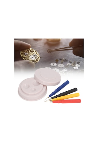 Lemestar Saat Tamiri Araç Seti Plastik - Yağ Cup 2 Adet Ve Yağlama Kalemi 4 Adet, Profesyonel Saat Tamircileri İçin Hafif Ve Dayanıklı