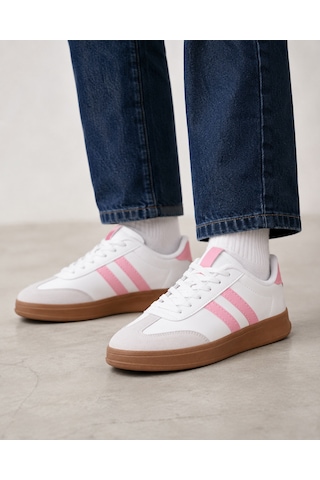 Matzeliger Mzg1263 Sneaker Spor Ayakkabı Beyaz - Pembe