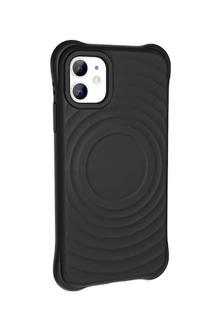 Apple Uyumlu iPhone 11 M-safe Şarj Özellikli Airbagli Mat Görünümlü Zore Hepi Kapak Siyah