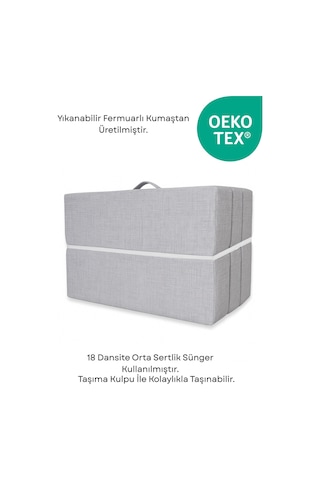 Katlanır Micro Cotton Sünger Yer Yatağı Ve Minderi 10 Cm 18 Dns Orta Sertlik Sünger