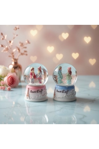 Love Story Işıklı Mini Kar Küresi