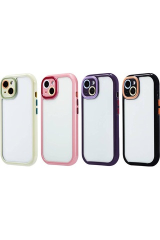 Apple İphone 13 Uyumlu Renkli Tasarımlı Kamera Korumalı Lüx Silikon Kılıf